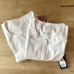 Cherokee Core Stretch White Warm Up Jackets (2)